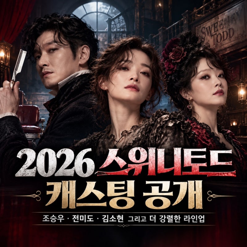 2026 스위니토드 캐스팅 공개 조승우·전미도 돌아온다!