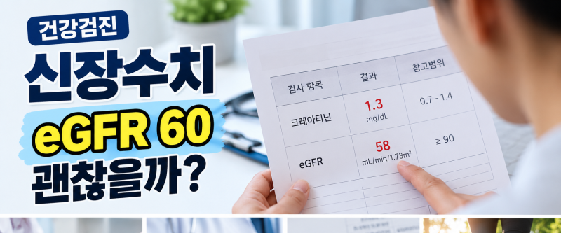 건강검진 신장수치 낮게 나왔다면? 크레아티닌·eGFR 60은 괜찮을까