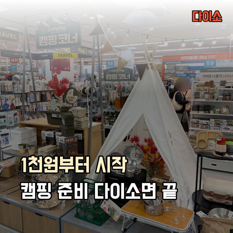 캠핑용품 10만원 쓸 뻔했는데 다이소에서 해결했어요