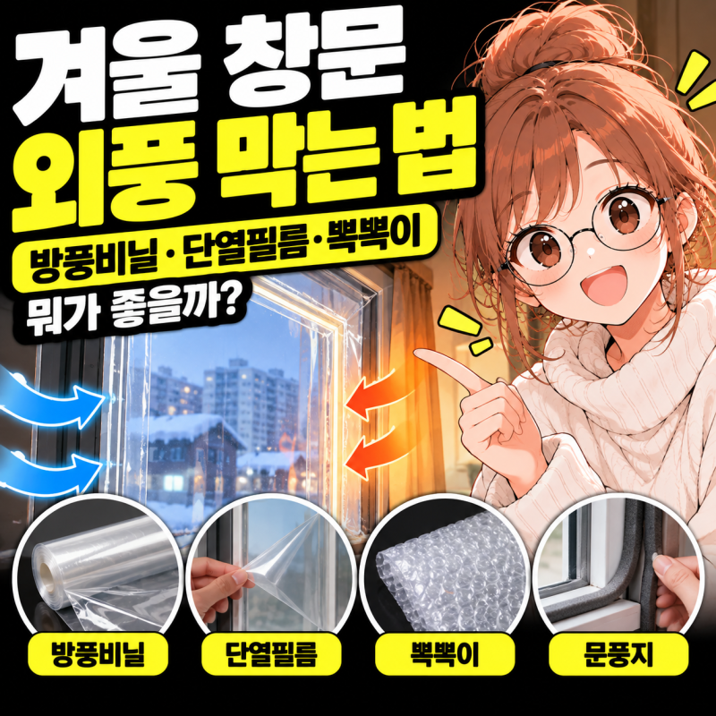 가을 겨울 창문 외풍 막는 법｜방풍비닐·단열필름·뽁뽁이 뭐가 좋을까?