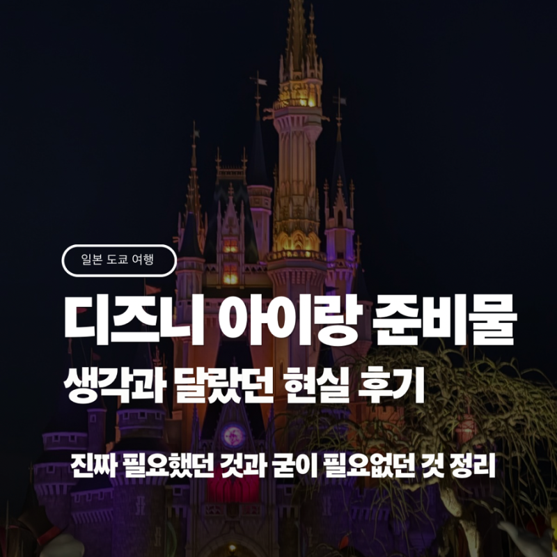 도쿄 디즈니랜드 아이랑 준비물ㅣ실제 가보니 생각과 달랐음.. 현실 후기 공유