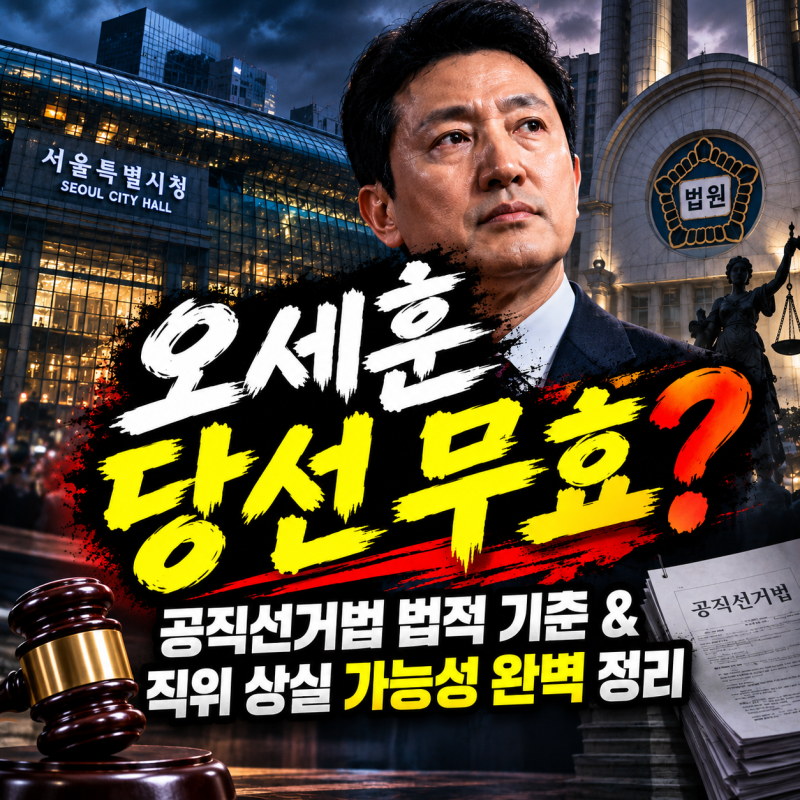 오세훈 시장 진짜 직위 상실하나? 특검 징역 1년 6개월 구형… 10월 23일 판결 시나리오 완벽 ....