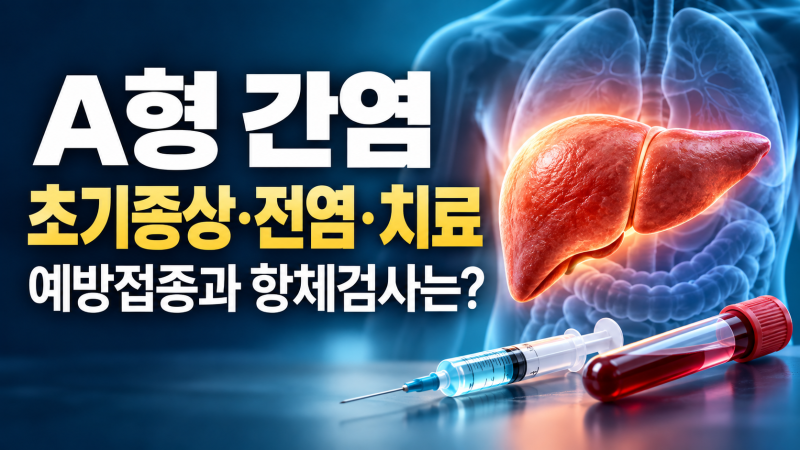 A형 간염 초기증상부터 전염·치료까지, 예방접종과 항체검사는 어떻게 할까요?
