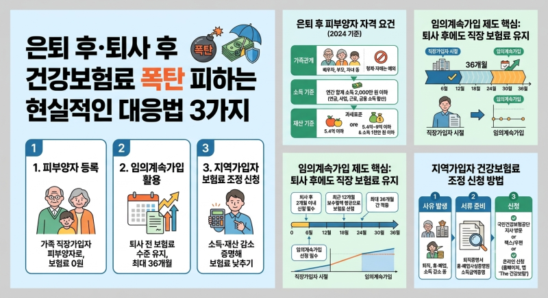 은퇴 후·퇴사 후 건강보험료 폭탄 피하는 현실적인 대응법 3가지