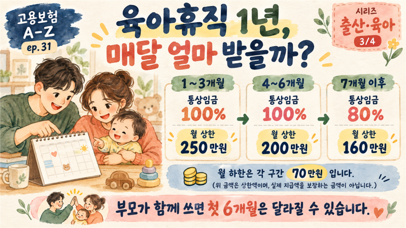 2026년 육아휴직급여｜기간별 금액과 부모 함께 쓰면 달라지는 점