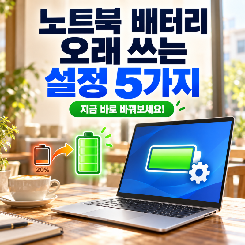 노트북 배터리 오래 쓰는 법 | 지금 바로 바꾸는 설정 5가지 (윈도우·맥)