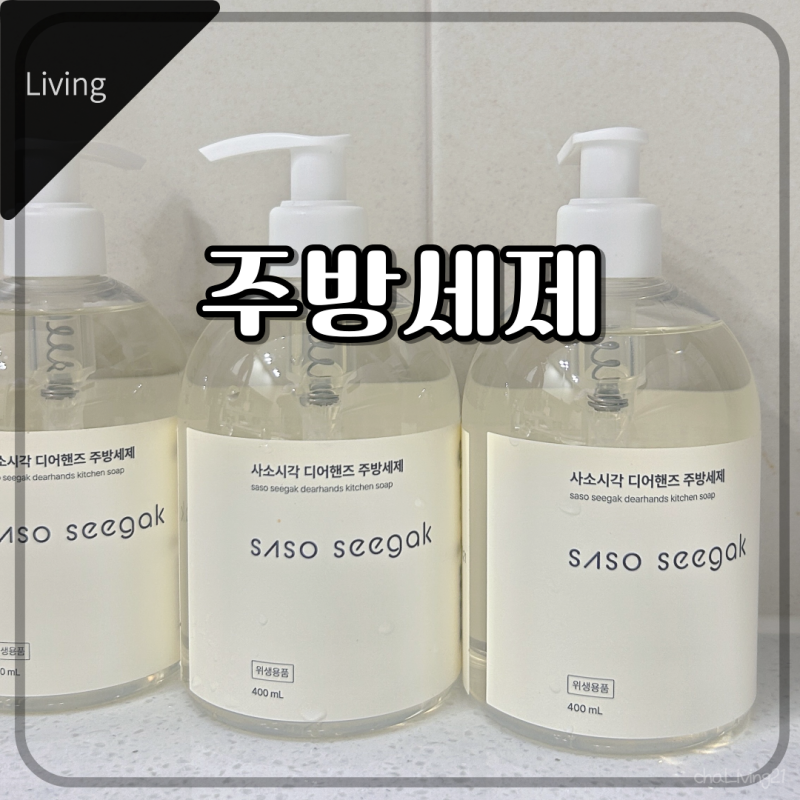 손 피부가 신경 쓰일 때, 맨손 설거지 전용 1종 주방세제 추천 사소시각 디어핸즈