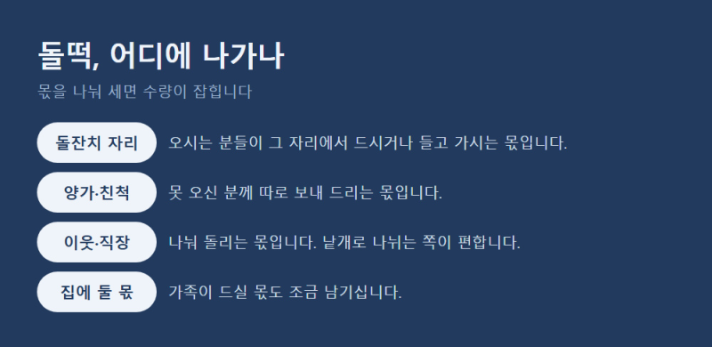 돌잔치 답례품, 돌떡으로 할 때｜수량과 순서 정하는 법