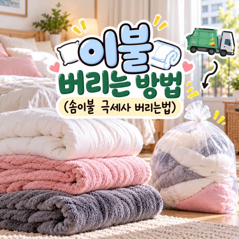 솜이불 버리는 방법, 헌이불 극세사 차렵이불 버리는 법까지