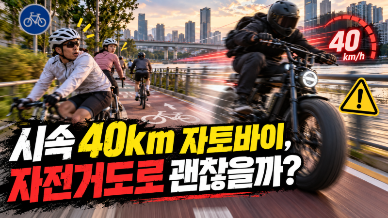자전거도로의 무법자 ‘자토바이’, 사고 나면 보험은? 속도제한 풀면 더 큰 문제
