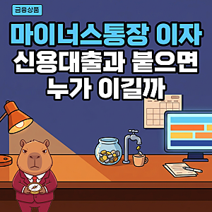 마이너스통장 이자 계산 기준과 금리 차이, 신용대출보다 더 내는 경우가 있을까