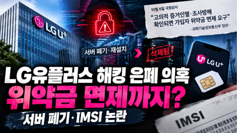 LG유플러스 해킹 결국 위약금 면제까지 가나…서버 폐기·IMSI 논란 무슨 일?