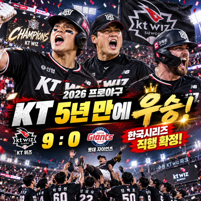 2026 프로야구ㅣ KT 5년 만에 정규시즌 우승, 아무도 예상 못했던 ‘마법’이 다시 시작됐다