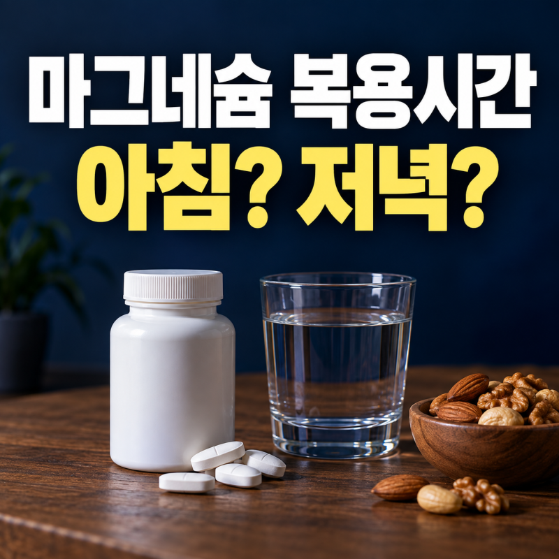 마그네슘 효능과 복용시간 총정리｜저녁·아침 언제 먹어야 할까?