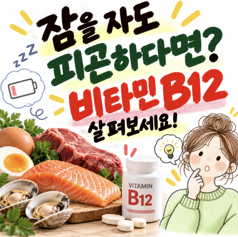 잠을 자도 피곤하다면? 비타민 B12부터 살펴보세요!