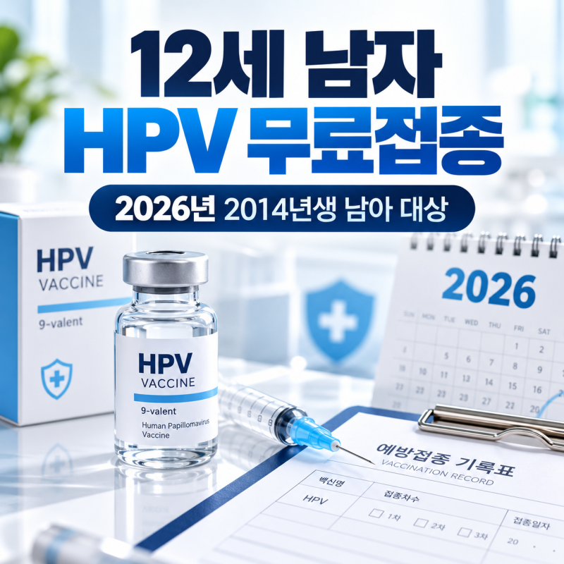 아들 HPV 접종은 돈 내는 줄 알았다면, 올해부터 12세 남자도 무료입니다