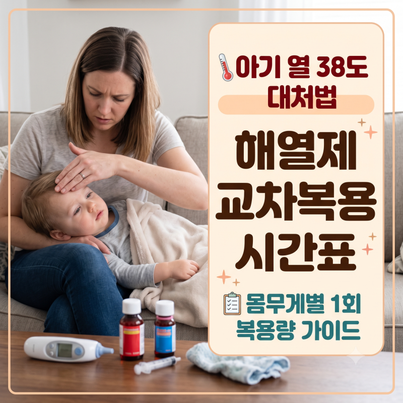 아기 열 38도 대처법, 해열제 교차복용 시간표 및 몸무게별 복용량 총정리