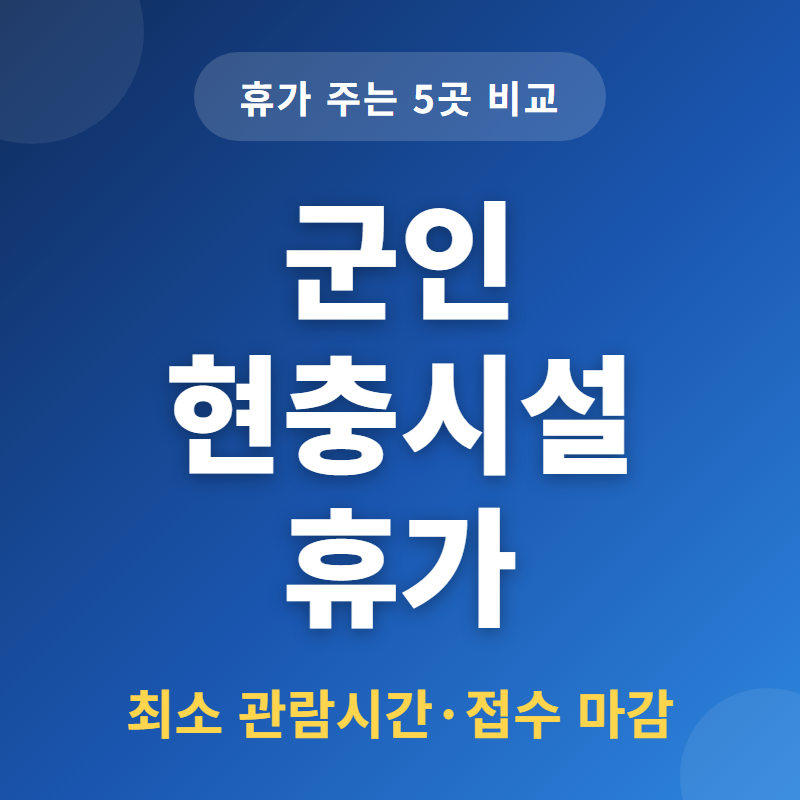 군인 현충시설 휴가 5곳 비교, 최소 관람시간과 접수 마감·1회 제한까지