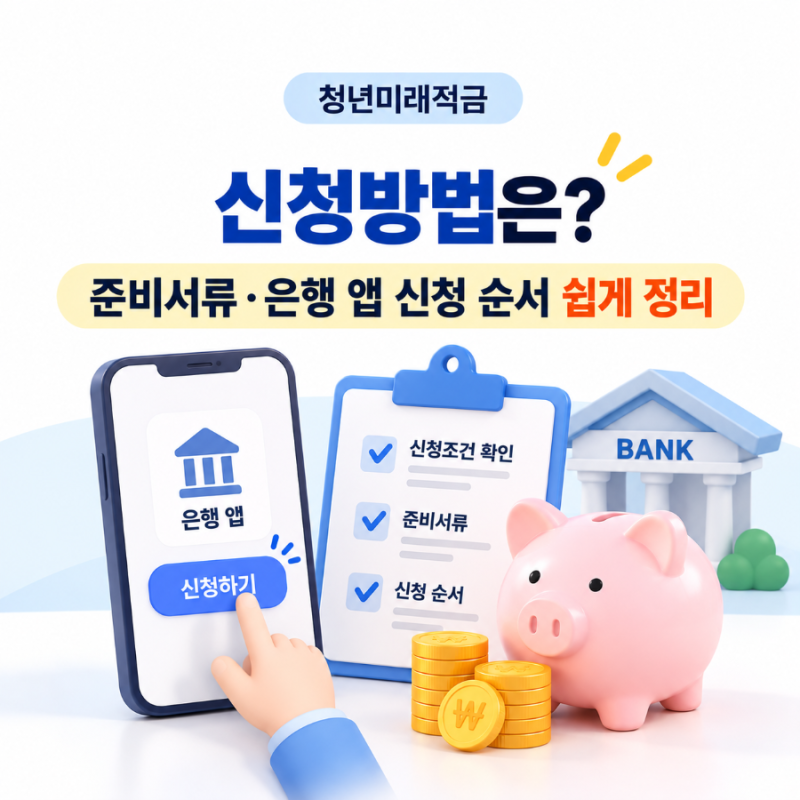 청년미래적금 신청방법은? 준비서류·은행 앱 신청 순서 쉽게 정리