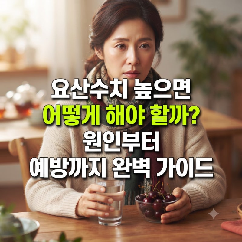 요산수치 높으면 어떻게 해야 할까? 원인부터 예방까지 완벽 가이드