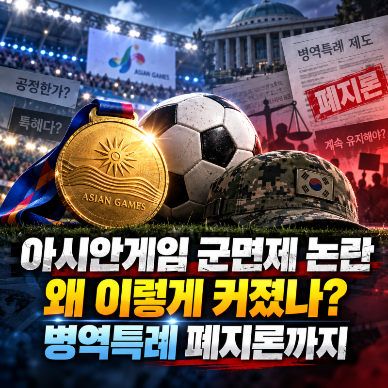 아시안게임 군면제 논란 왜 커졌나? 양민혁 발언부터 병역특례 폐지론까지