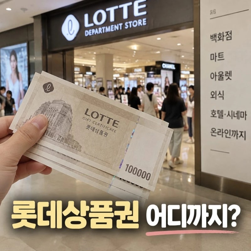 롯데상품권 사용처 어디까지 가능할까 온라인 사용·교환 방법 정리