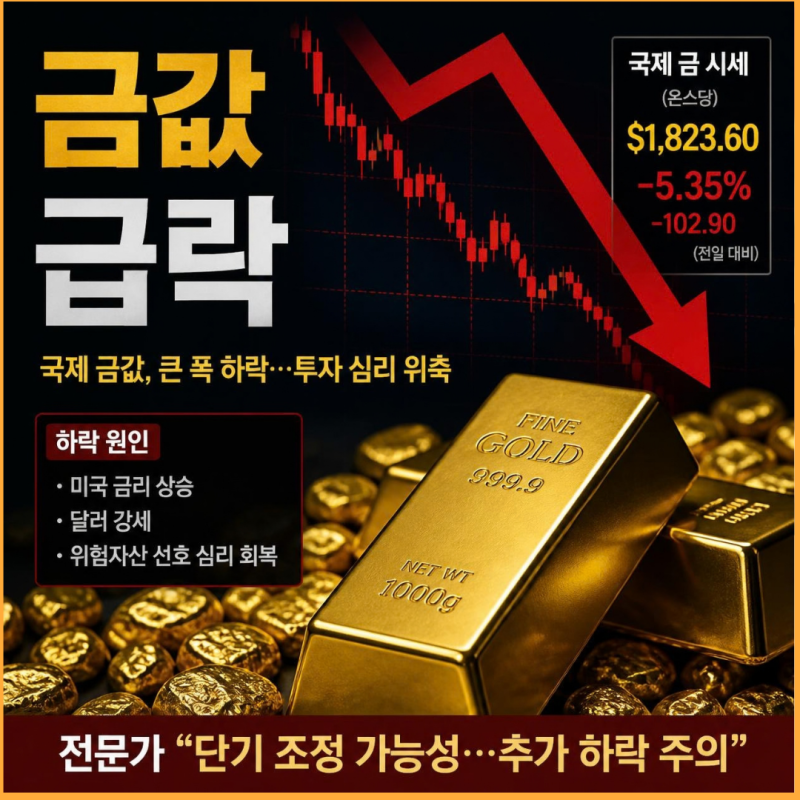 금값 급락 원인 총정리｜순금 한돈 79만원, 1월 고점 대비 -30% 지금 사도 될까? (10월 5일 기준)