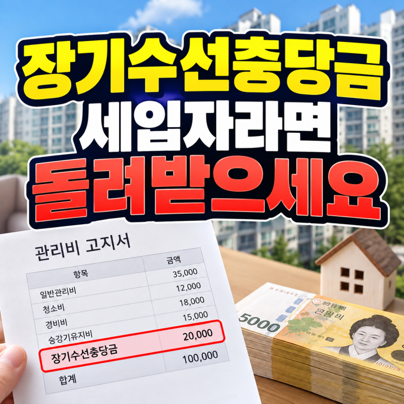 장기수선충당금 반환 방법, 전세·월세 세입자 이사할 때 돌려받으려면?