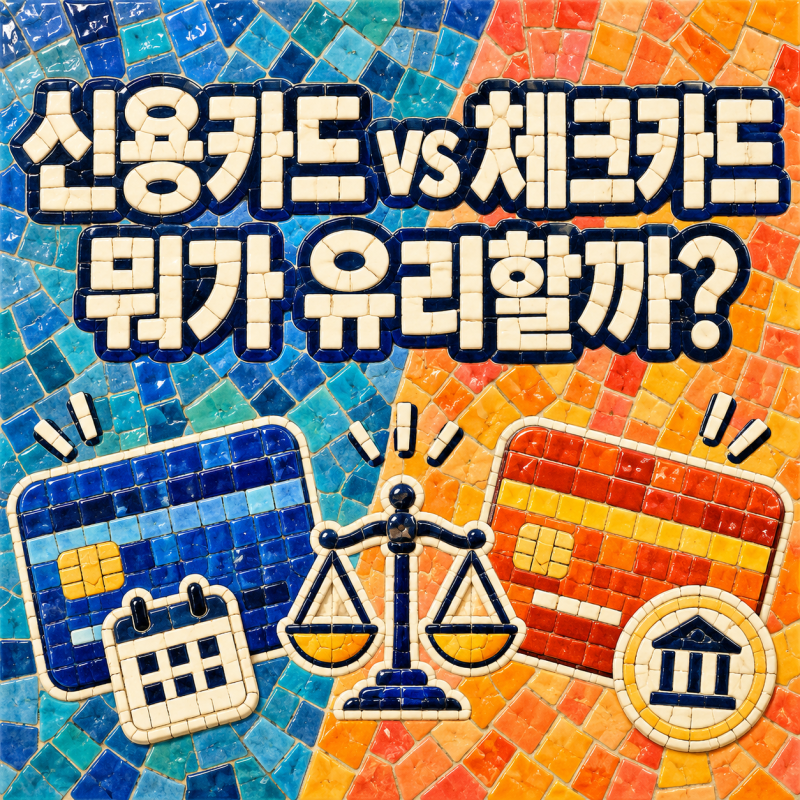 신용카드와 체크카드 차이, 생활비 결제는 무엇이 유리할까?