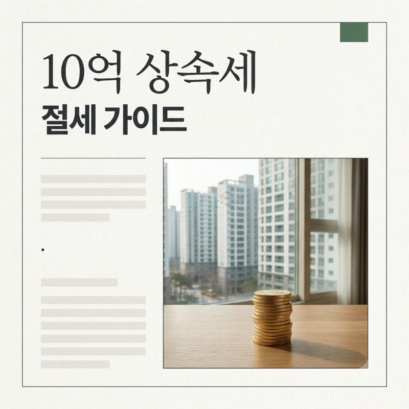 10억 상속세 계산기, 현금·주식·아파트 있어도 0원 만드는 법