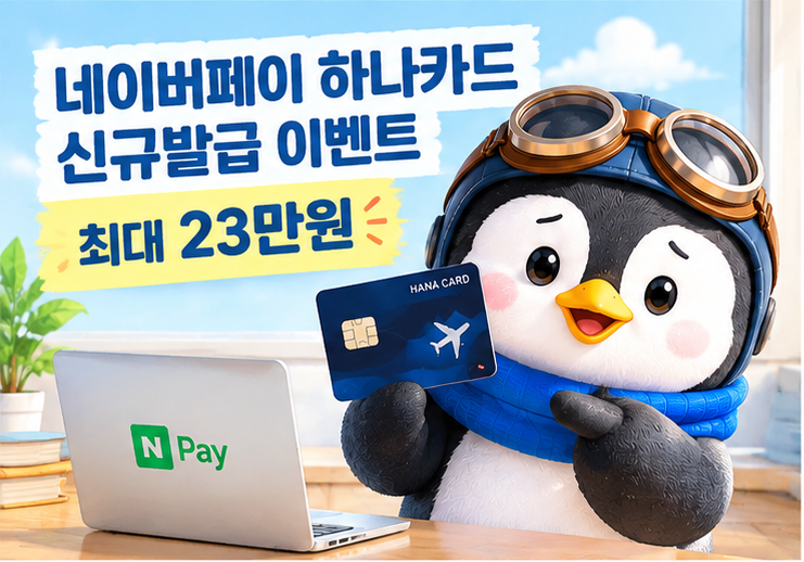 10월 하나카드 신규발급 네이버페이 캐시백 이벤트｜MOVING 최대 23만원