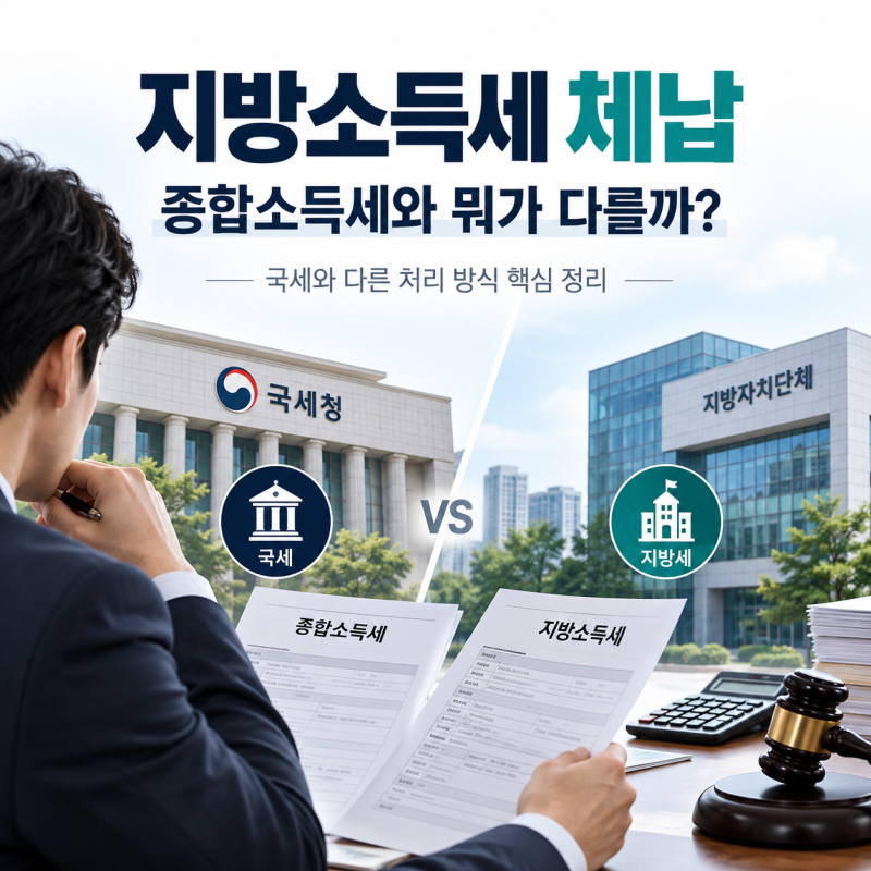 지방소득세 체납, 종합소득세와 뭐가 다를까