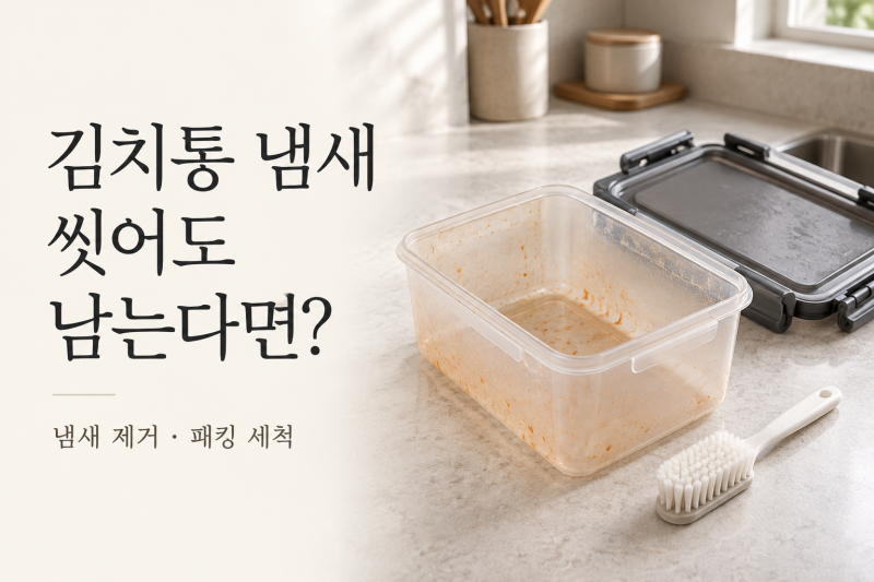 김치통 냄새 제거 방법｜씻어도 냄새가 남는다면 여기부터