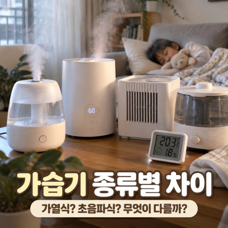 가습기 종류별 차이, 가열식·초음파식 무엇이 다를까?