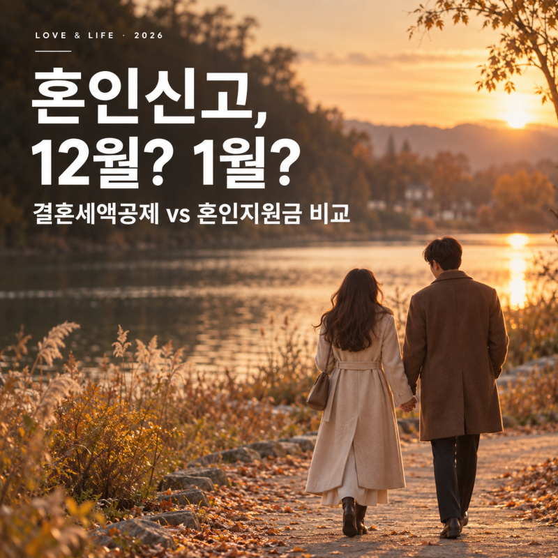 혼인신고, 12월? 1월? | 결혼세액공제 vs 혼인지원금 비교