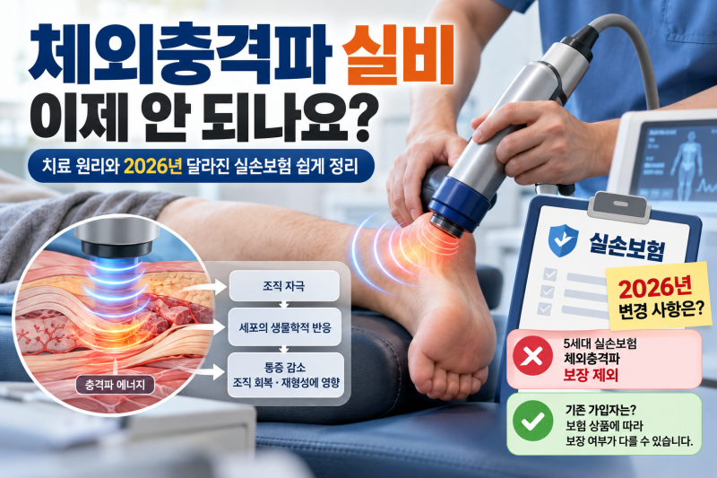 체외충격파 실비 이제 안 되나요? 2026년 달라진 실손보험 쉽게 정리#ChatGPT에게 물어보세요