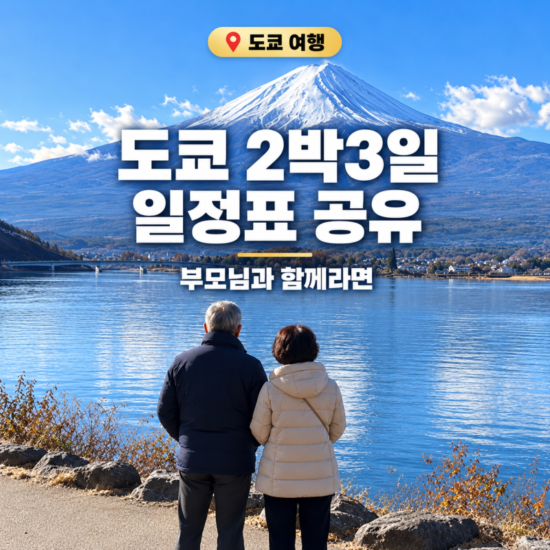 부모님과 도쿄 2박3일 일정표 | 짧지만 후지산 여행 코스까지?
