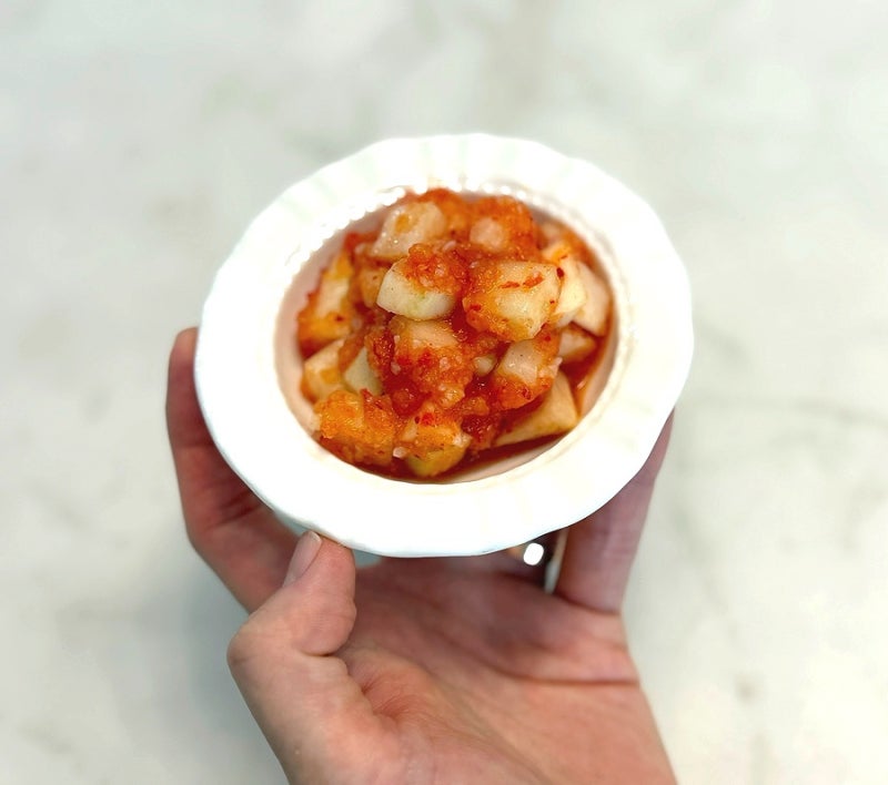 아기 파프리카 깍두기 레시피 찹쌀풀 없이 깍두기 만드는 법