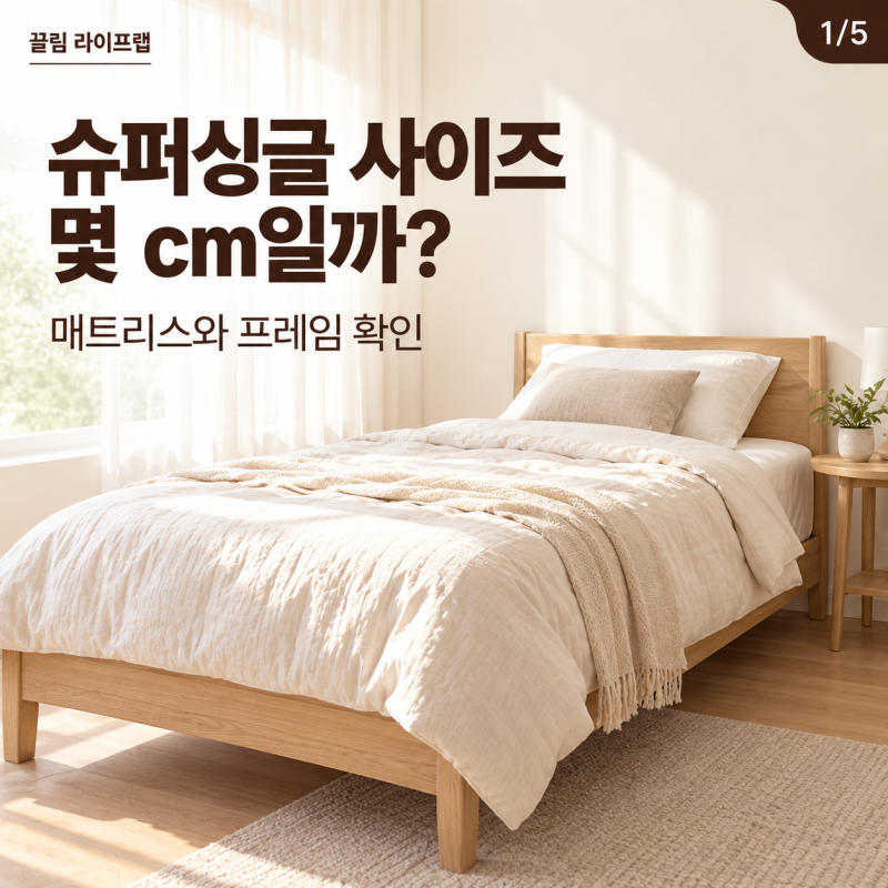 슈퍼싱글 사이즈 몇 cm일까? 침대 매트리스와 프레임 확인법