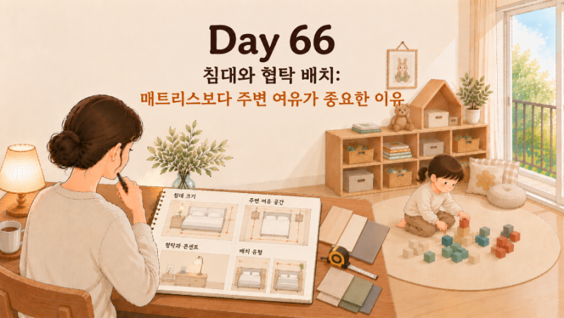 인테리어 기초 66｜침대와 협탁 배치: 매트리스보다 주변 여유가 중요한 이유