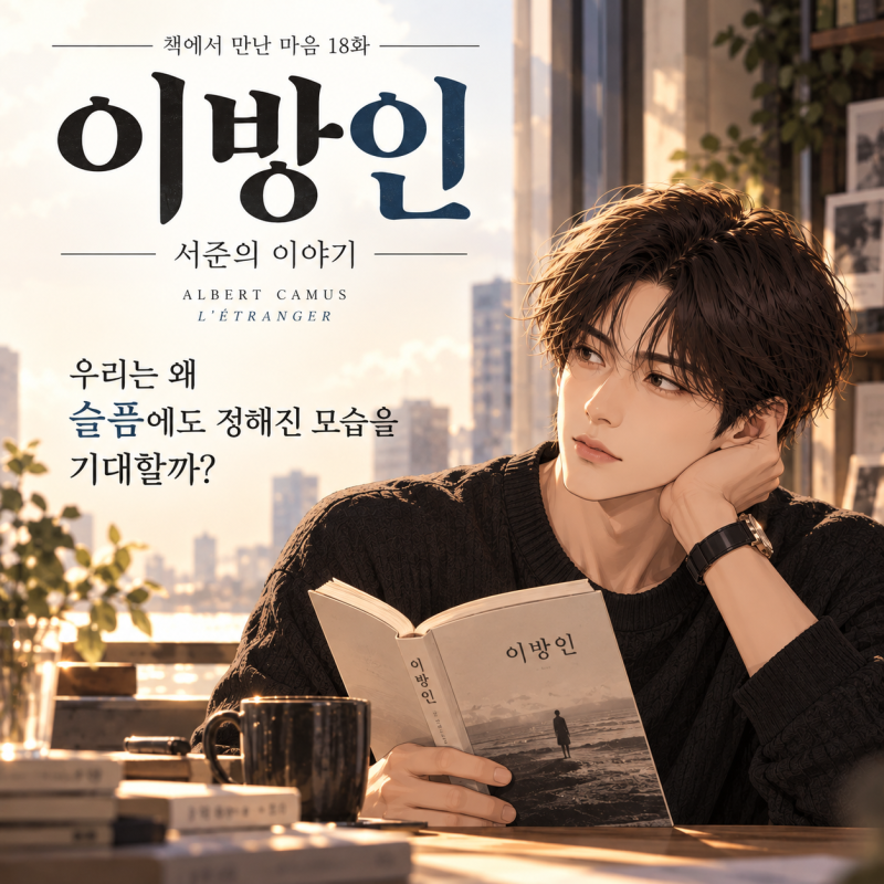 알베르 카뮈 《이방인》｜만화로 보는 책-우리는 왜 슬픔에도 정해진 모습을 기대할까?