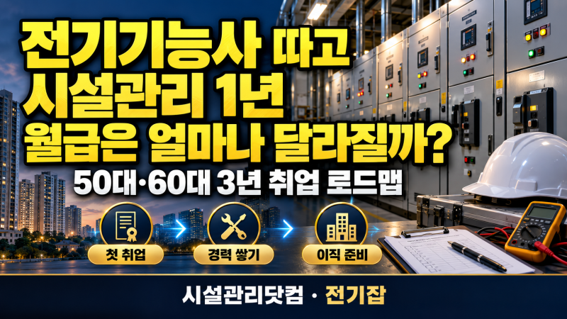 전기기능사 취득 후 시설관리 월급, 경력 1년이면 얼마나 달라질까?｜60대 첫 취업부터 전기....