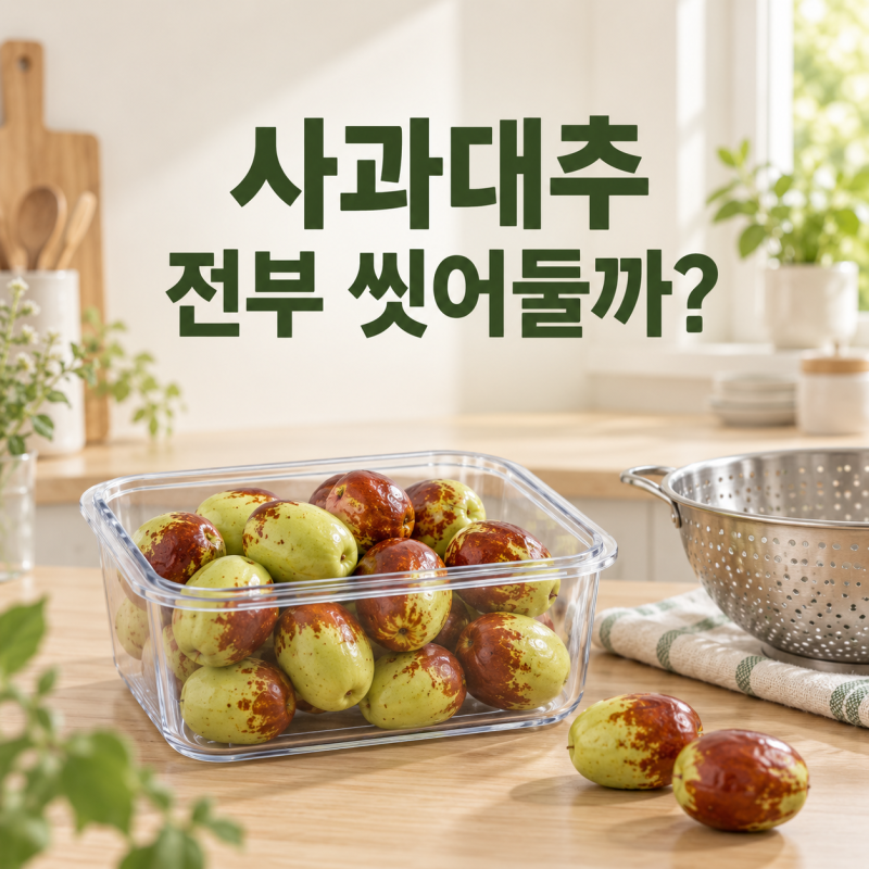 사과대추 효능과 보관법, 한 봉지 전부 씻어서 냉장고에 넣어도 될까?