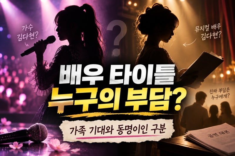 김다현 배우 타이틀 부담감, 동명이인과 가족 기대 구분법