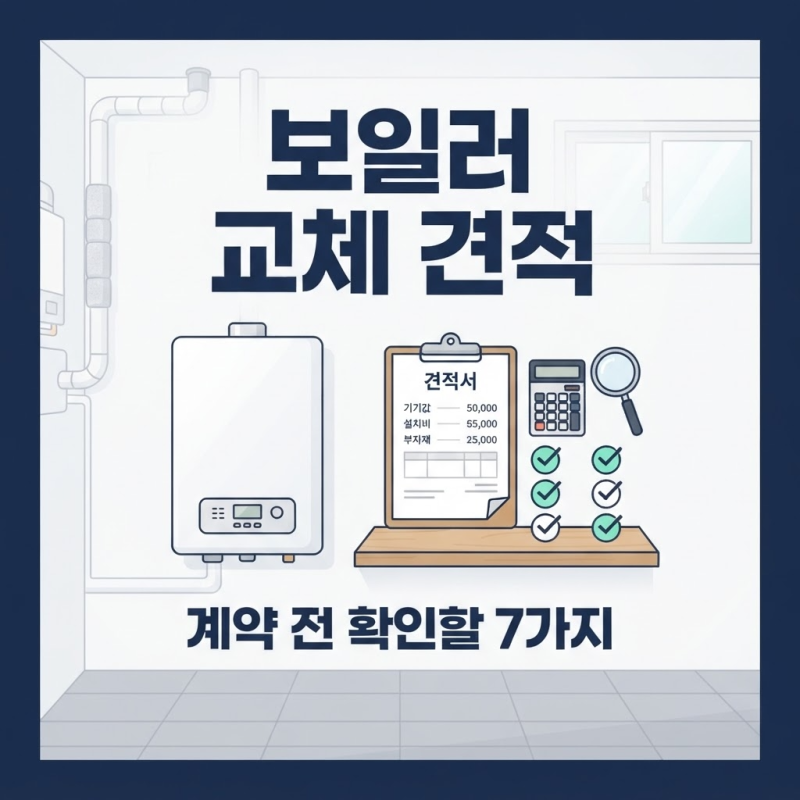 보일러 교체 견적, 계약 전 확인할 7가지 비용