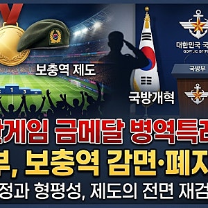 아시안게임 금메달 병역특례 논란과 국방부 보충역 감면 폐지 추진