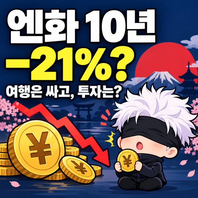 엔화 10년 들고 있었더니 −21%? 일본 여행은 싼데 투자는 다르다