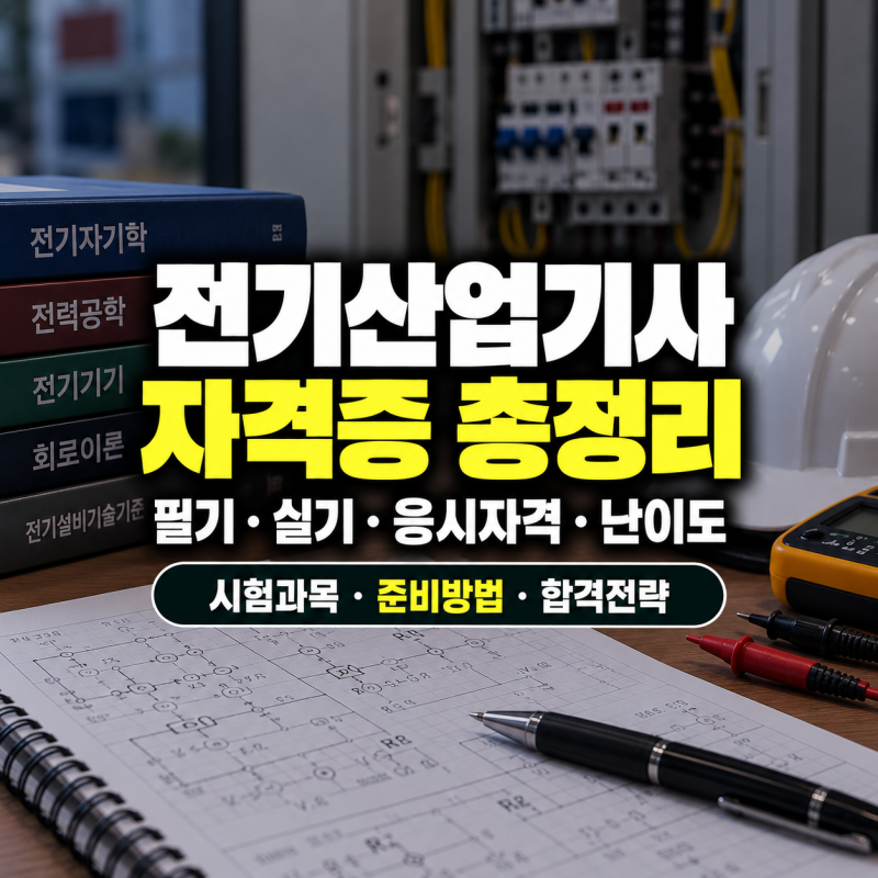 전기산업기사 자격증 총정리｜필기·실기 시험과 응시자격·난이도