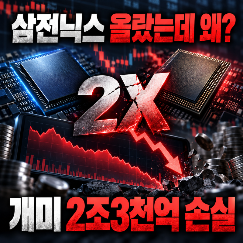 “삼전닉스 올랐는데 왜 2조3천억 잃었나”…석 달 만에 드러난 레버리지의 함정