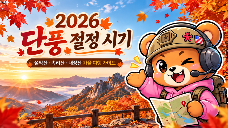 2026 단풍 절정 시기 총정리｜설악산·속리산·내장산·한라산 언제 갈까?